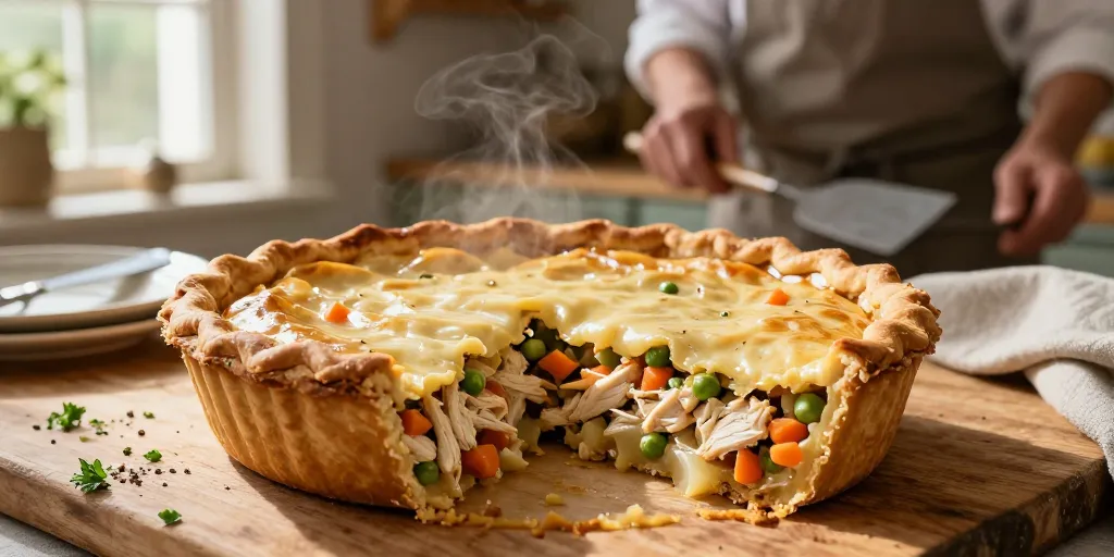 tourte poulet légumes