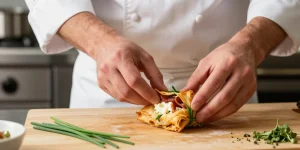 aumônière chèvre lardons