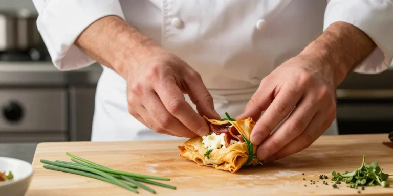 aumônière chèvre lardons