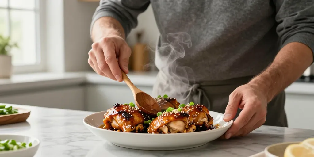 poulet mariné soja miel