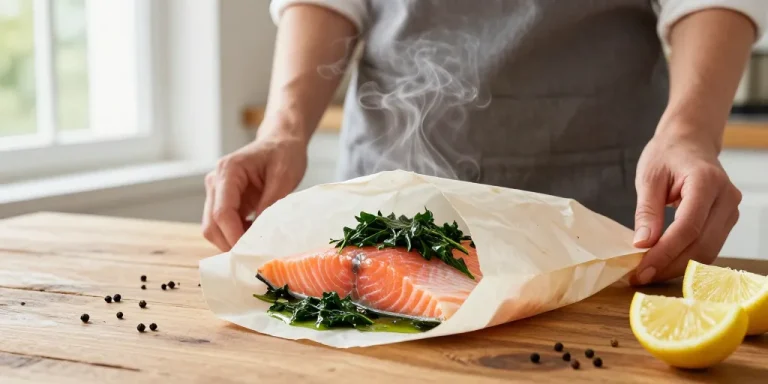 saumon à l'oseille en papillote